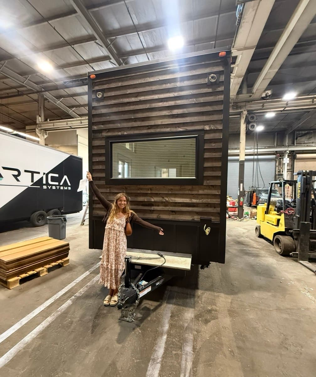 Carter, the founder of Coco's Coffee Co, at the trailer