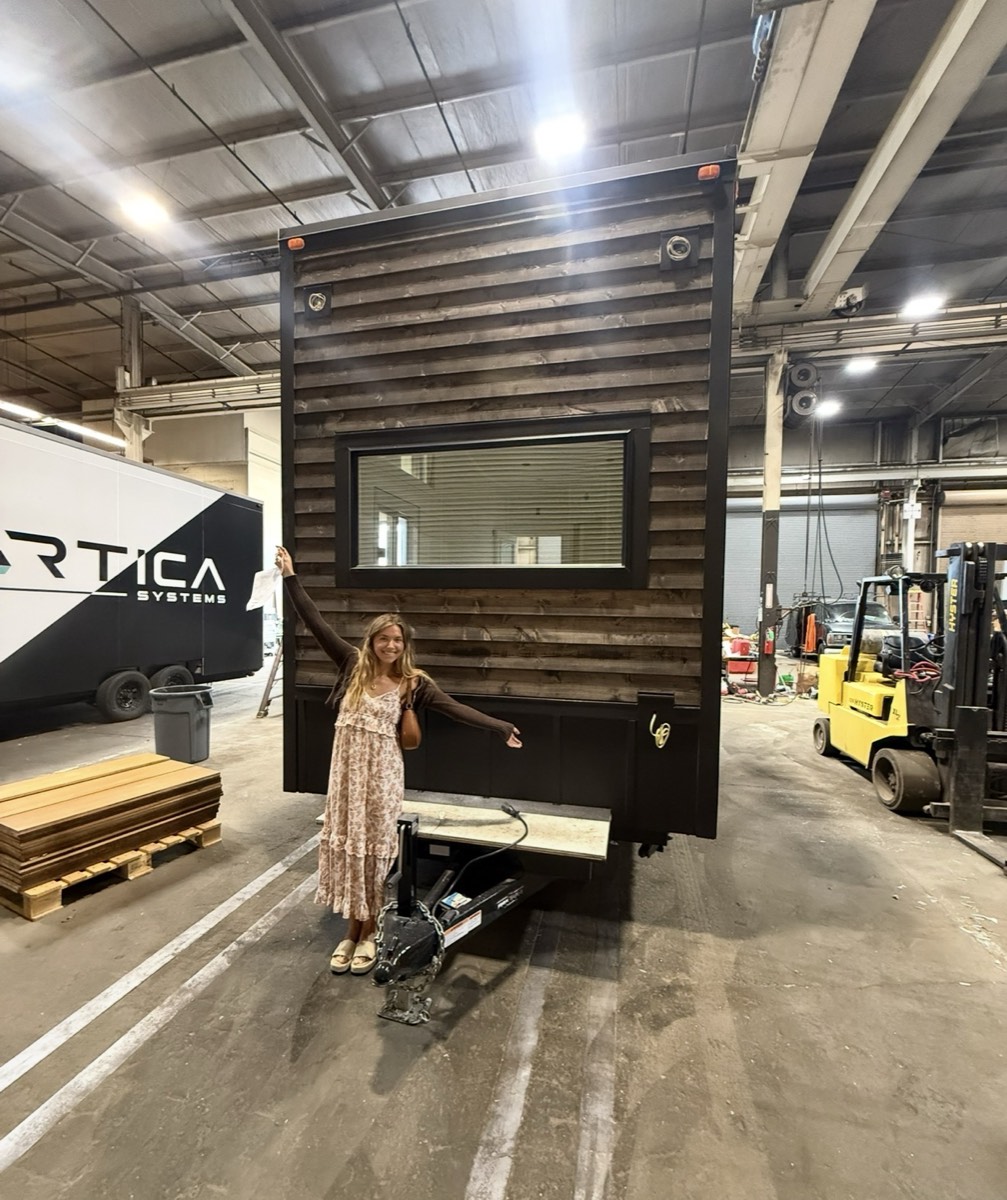 Carter, the founder of Coco's Coffee Co, at the trailer